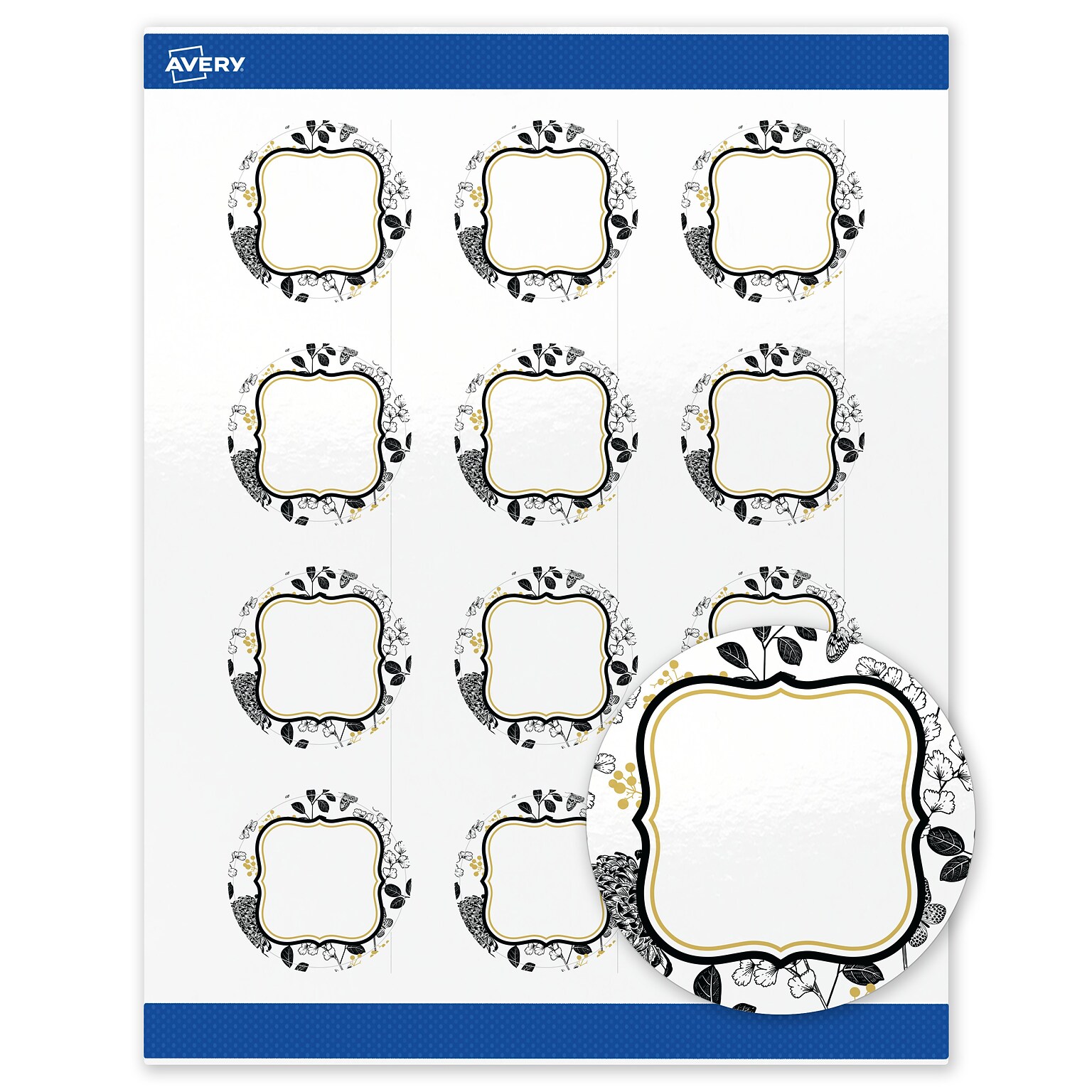 Avery Round Laser/Inkjet Multipurpose Labels, 2, White, 120/Pack (19479371040)