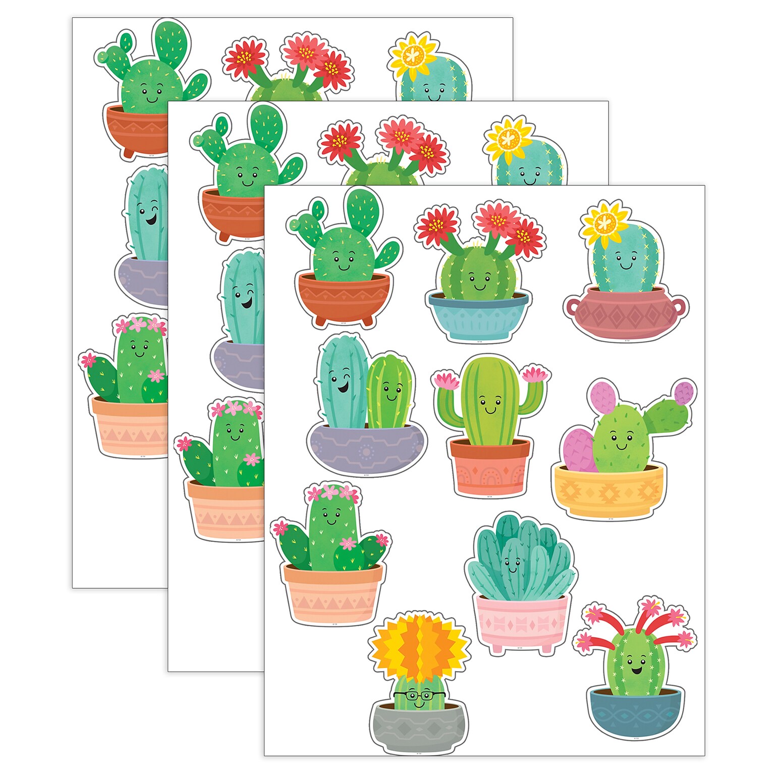 Teacher Created Resources Happy Cactus Crew Accents, 30/Pack, 3 Packs/Bundle (TCR6955-3)
