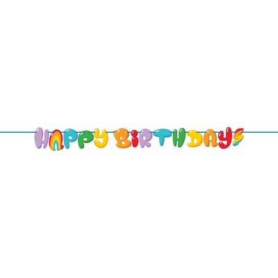 Creative Converting Bubbly Birthday Party Kit, Multicolored, Serves 8 (DTC9502E4A)