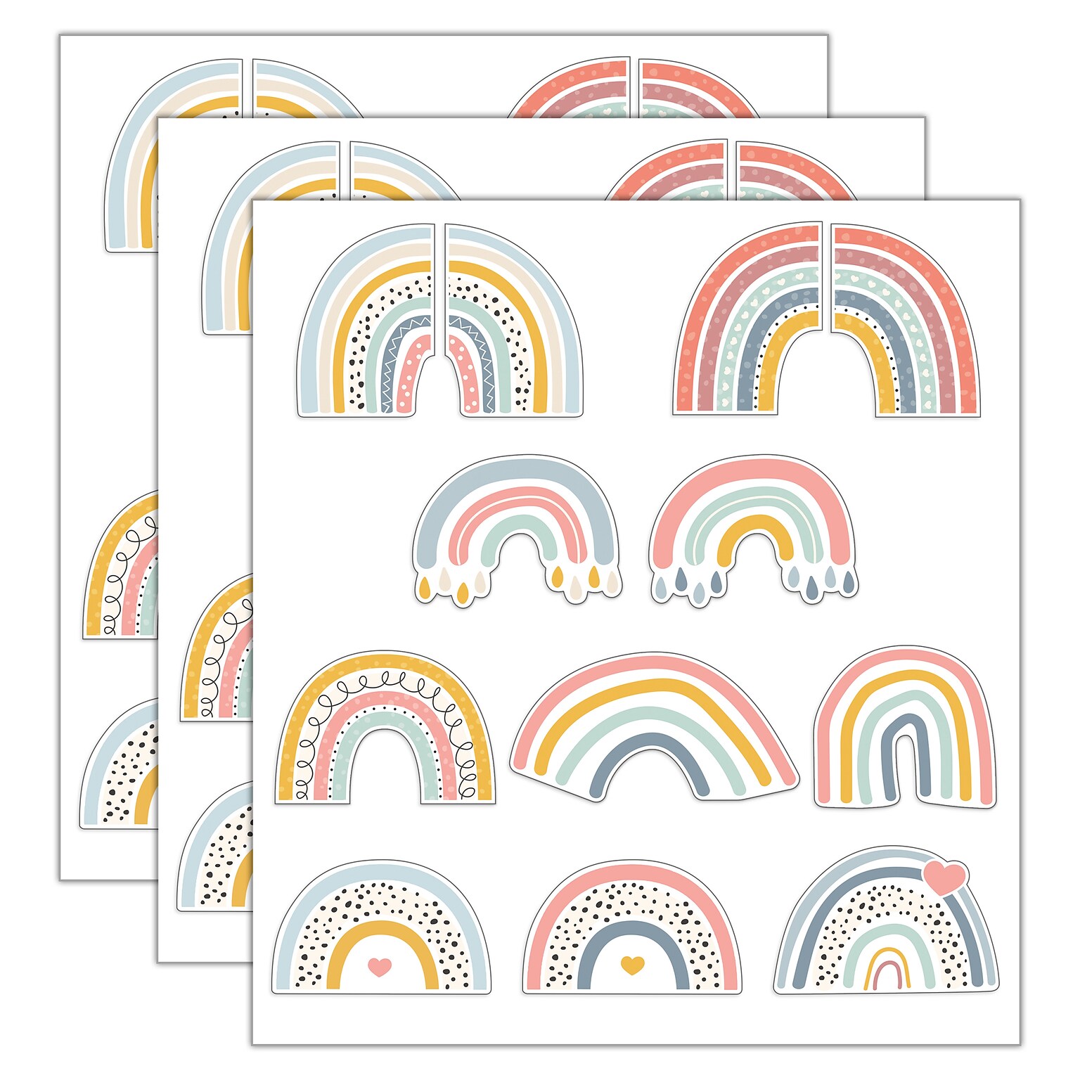 Carson Dellosa Education We Belong Rainbow Fun Cut-Outs, 36/Pack, 3 Packs/Bundle (CD-120645-3)