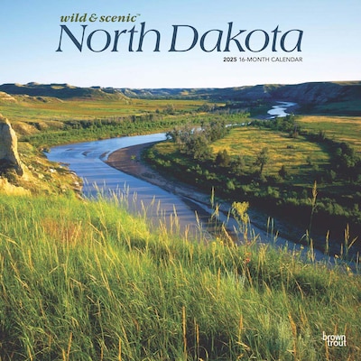 2025 BrownTrout North Dakota Wild & Scenic 12 x 12 Monthly Wall Calendar (9781975475451)
