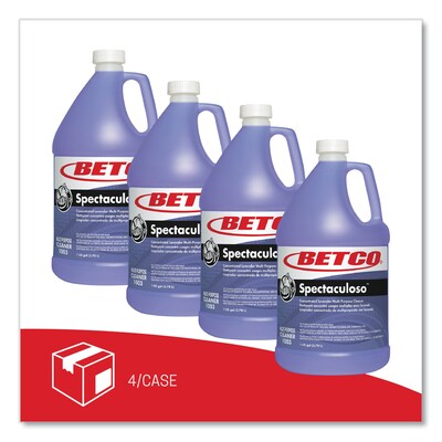 Betco Spectaculoso Multipurpose Cleaner, Lavender Scent, 1 Gal. Bottle, 4/Carton (BET10030400)