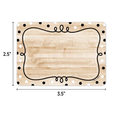 Creative Teaching Press Core Decor Loop-de-Dots on Wood Labels, 36/Pack, 6 Packs (CTP10943-6)