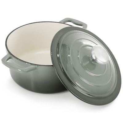 Elama Cast Iron 2.7 Qt Dutch Oven, Gray (935124512M)