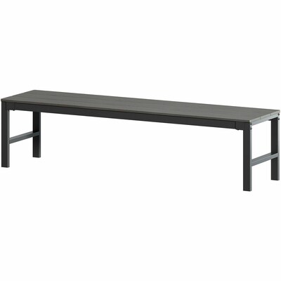 Lorell Faux Wood Outdoor Bench, Gray (LLR42670)