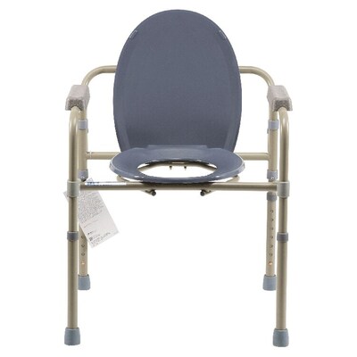 Dynarex Elongated Folding Bedside Commode Seat & Lid (10373)