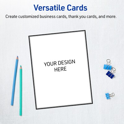 Avery Double Black Border Matte Blank Card, White, 20/Pack (S00-DMA)