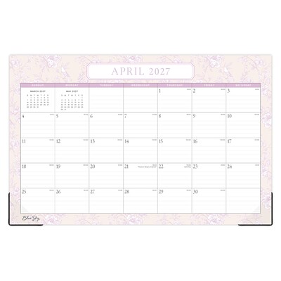 2027 Blue Sky 17 x 11 Monthly Desk Pad Calendar, White/Blue (160303)