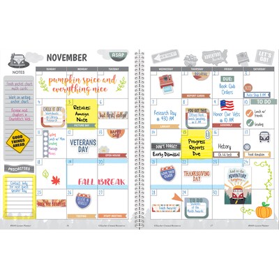 Teacher Created Resources Undated Moving Mountains Road Trip Teacher Plan Book, 8-1/2" x 11", 112 Pages (TCR8448)