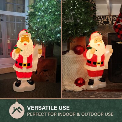 Fraser Hill Farm 33" Santa Holding List Christmas Blow Mold (FFBM-1SNT-RED)