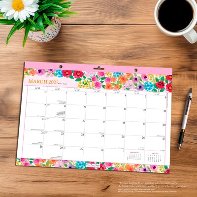 2027 BrownTrout Bonnie Marcus 15.5" x 11" Monthly Desk Pad Calendar, Assorted Colors (9798330713028)