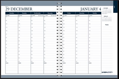 2026 House of Doolittle 8.5" x 11" Calendar Year Weekly & Monthly Appointment Book, Faux Leather Cover, Black (28302-26)