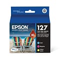 Epson T127 Cyan/Magenta/Yellow Extra High Yield Ink Cartridge, 3/Pack