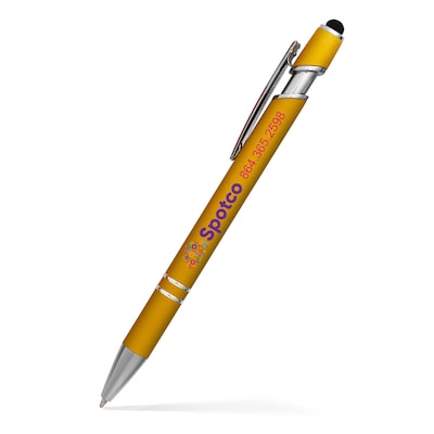 Custom Alexandria Stylus Satin Soft Touch Click Metal Pen