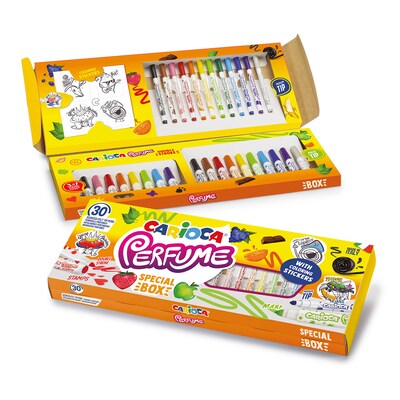 CARIOCA Perfume Washable Kids Markers, Twin Tip, Assorted Colors, 30/Set (CRA43530)