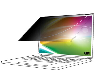 3M Bright Screen Privacy Filter for 15.6 Laptop, (16:9) (BP156W9E)