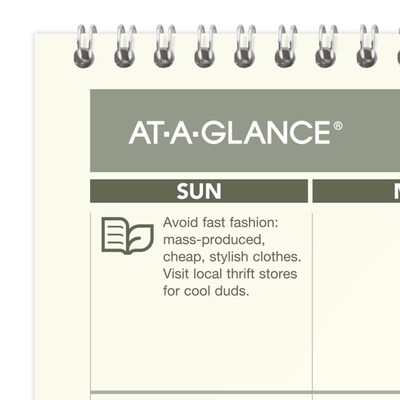 2027 AT-A-GLANCE Recycled 15 x 12 Monthly Wall Calendar, Green/Black (PMG77-28-27)