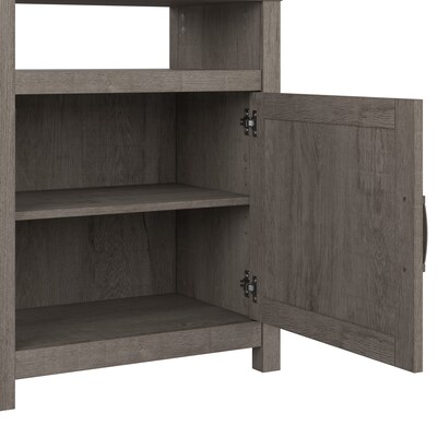 Bush Furniture Knoxville 65W Farmhouse Entertainment Center with Shelves, Restored Gray (CGR023RTG)