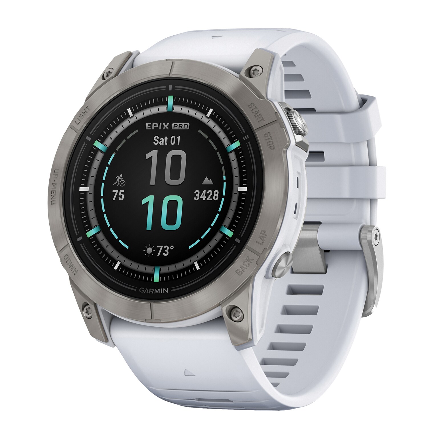 Garmin epix Pro (Gen 2) Sapphire Edition Smartwatch, 51-mm, Titanium Bezel with Whitestone Band (010-02804-10)