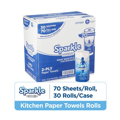 Sparkle Professional Series Paper Towels, 2-ply, 70 Sheets/Roll, 30 Rolls/Pack (2717201)
