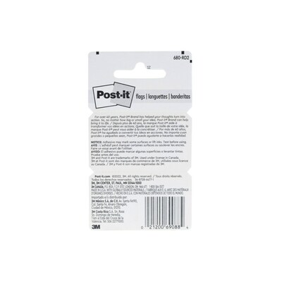 Post-it® Flags Value Pack, 1" x 1.7", Red, 50 Flags/Dispenser, 12 Dispensers/Box (680-RD12)