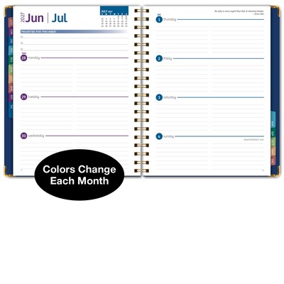 2027 Excello Brands 9" x 11" Weekly & Monthly Standard Planner, Paperboard Cover, Dragonflies (FSHN-CY27-8511-59)