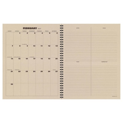 2027 TF Publishing Foggy Forest 6.5 x 8  Weekly & Monthly Standard Planner, Paperboard Cover, Multicolored (27-9700)
