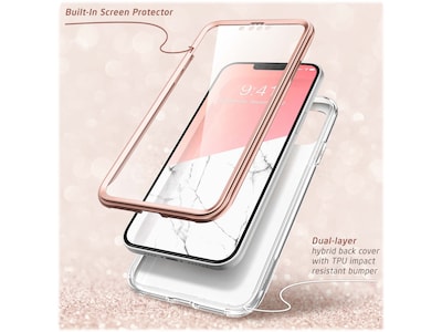 i-Blason Cosmo Marble Pink Case for iPhone 14 (iPhone2021/22-6.1-Cosmo-SP-Marble)