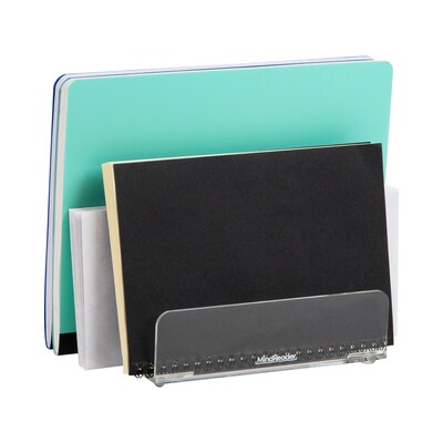 Mind Reader 3-Compartment Acrylic Desk Organizer, Clear (ASORT3-CLR)