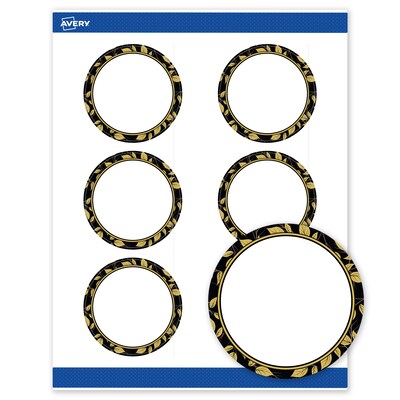 Avery Round Laser/Inkjet Multipurpose Labels, 3, White, 60/Pack (19479370841)