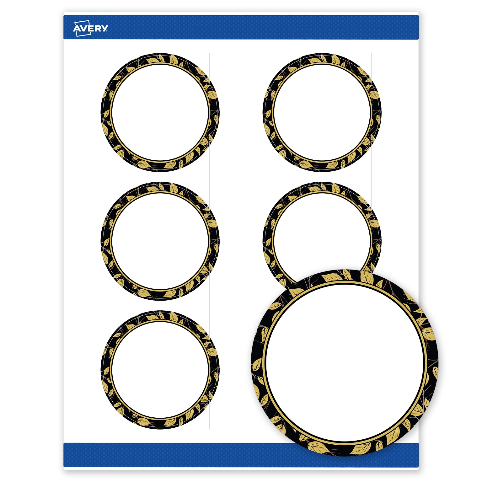 Avery Round Laser/Inkjet Multipurpose Labels, 3, White, 60/Pack (19479370841)