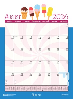 2026-2027 House of Doolittle Seasonal Holiday 12 x 16.5 Academic Monthly Wall Calendar (3395-27)