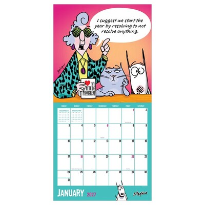 2027 TF Publishing Maxine 12 x 11 Monthly Wall Calendar, Multicolored (27-1110)