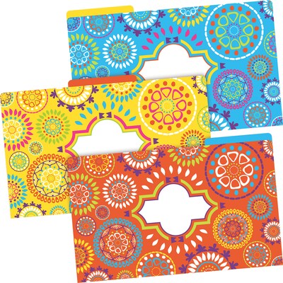 Barker Creek Moroccan File Folder, 1/3-Cut Tab, Legal Size, Assorted Colors, 27/Set (BC3550)