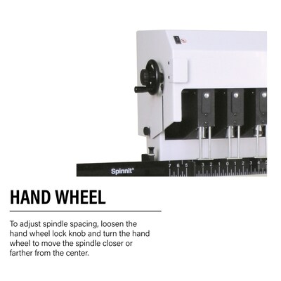 MBM FMM3 Paper Drill, Three-Spindle Floor Model, 2” Drilling Capacity, Adjustable Heads, 1/8–1/2” Bit Support, White (DR0982)