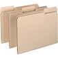 Quill Brand® Heavy-Duty 2-Ply File Folders, 1/3-Cut, Assorted Tabs, Letter Size, 100/Box (710434)