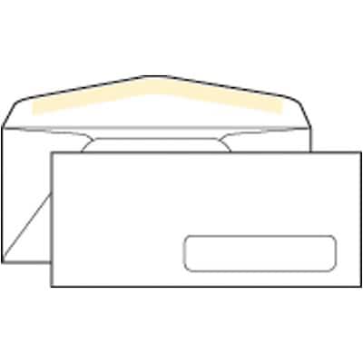 Quill Brand Gummed #10 Window Envelope, 4-1/8 x 9-1/2, White, 500/Box (75035Q)