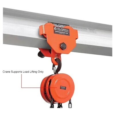 Global Industrial Height Adjustable Aluminum Gantry Crane, 12'W x 9'6"-12'H, 4000 Lb. Capacity (B2262132)