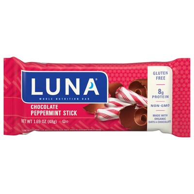 LUNA Gluten Free Chocolate Peppermint Stick Granola Bar, 1.69 oz., 15 Bars/Box (CCC210051)
