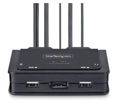 Startech 2-Port Hybrid USB-C DisplayPort Cable KVM Switch (C2-D46-UAC-CBL-KVM)