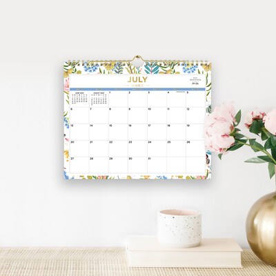 2025-2026 Day Designer for Blue Sky Flutter 11" x 8.75" Academic Monthly Wall Calendar (136694-A26)