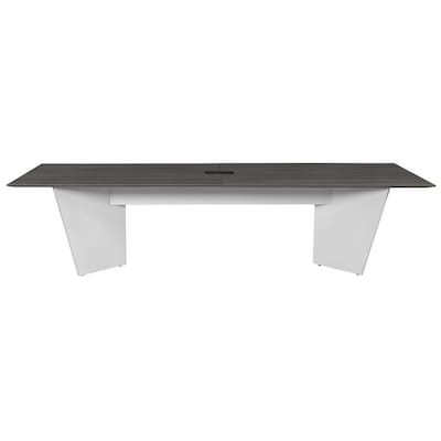 Regency Array 120"W x 48"D Conference Table with Grommet, Ash Grey/White (ACT12048AGWH)