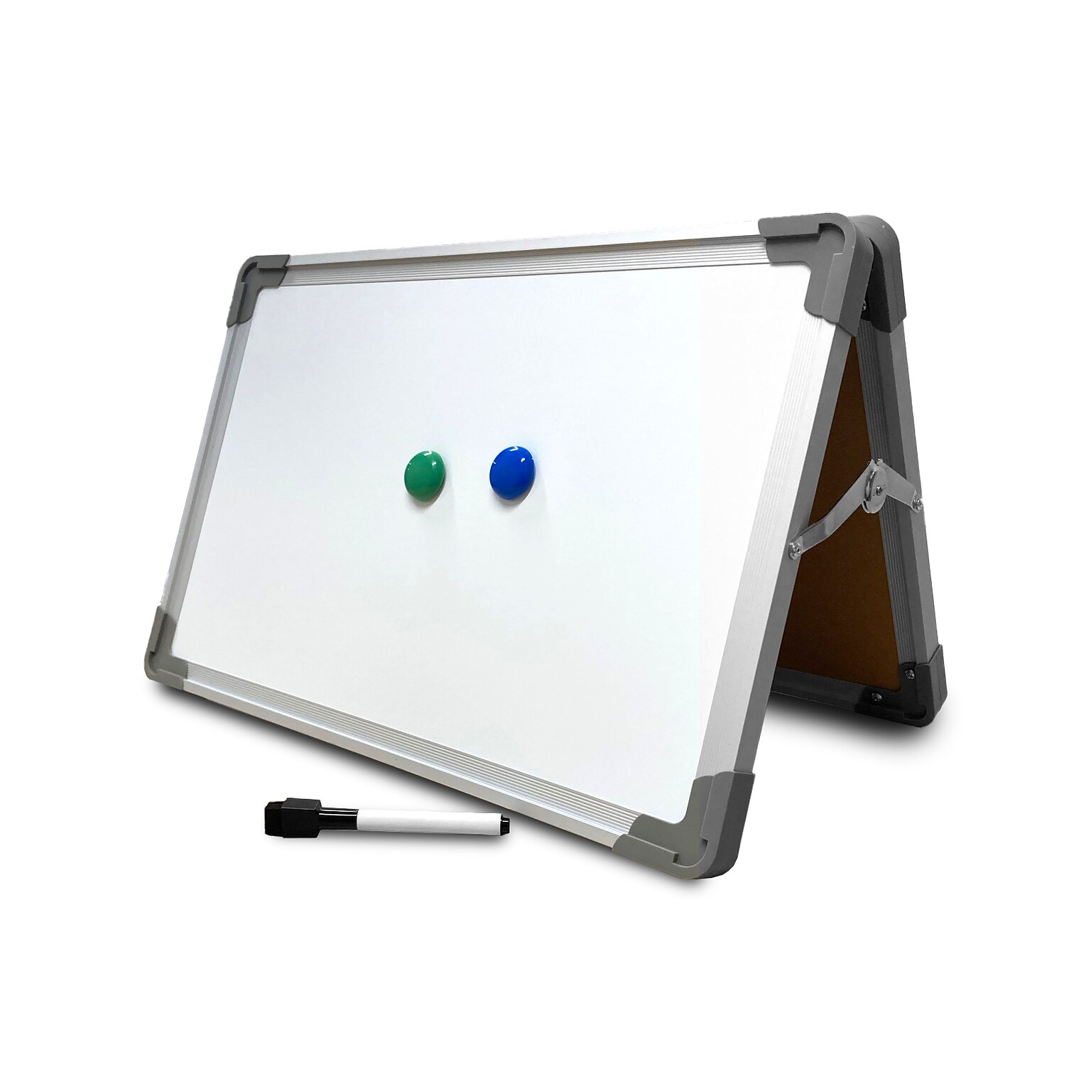 Flipside Large Desktop Easel Set w/ Dry Erase Pen, 2 Magnets (50002)