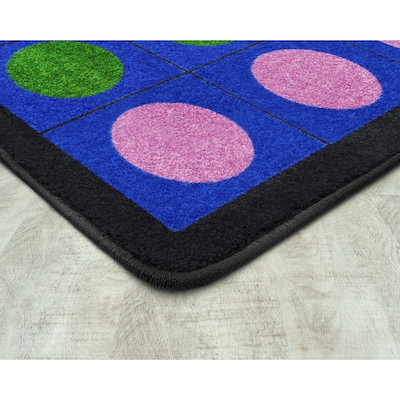 Joy Carpets Lots of Dots Nylon 5'4" x 7'8" Machine Tufted Rug, Multicolored (1430C-01)