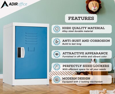 AdirOffice 24H Single Tier Blue Storage Locker (ADI629-02-BLU-DL)