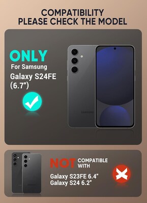 SUPCASE Rugged Case for Samsung Galaxy S24 FE, Shock Absorbing, Black (SUP-Galaxy2024-S24FE-UBProV2-
