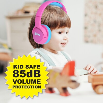 Contixo KB5 Kids Wireless Bluetooth Headphones, Pink (CNXKB5PINK)