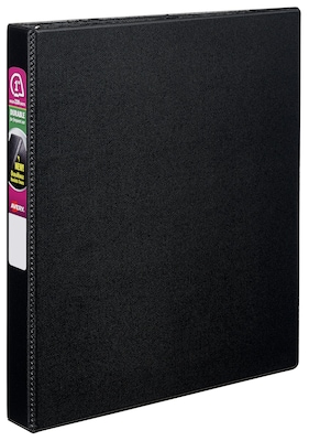 Avery 1 3-Ring Non-View Binders, Slant Ring, Black (27250)