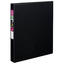 Avery 1 3-Ring Non-View Binders, Slant Ring, Black (27250)