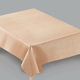 JAM PAPER Premium Shimmer Fabric Tablecloth, Rectangle 60 x 84 inch, Metallic Rose Gold, 1 Reusable